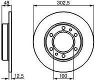 BOSCH brake disc 0 986 478 304, set of 2, set of 2 - Brake Disc