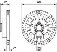 BOSCH brake disc 0 986 478 307, set of 2, set of 2 - Brake Disc