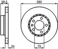 BOSCH brake disc 0 986 478 326, set of 2, set of 2 - Brake Disc