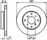 BOSCH brake disc 0 986 478 447, set of 2, set of 2 - Brake Disc