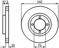 BOSCH brake disc 0 986 478 524, set of 2, set of 2 - Brake Disc