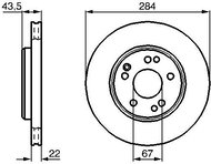 BOSCH brake disc 0 986 478 589, set of 2, set of 2 - Brake Disc