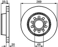 BOSCH brake disc 0 986 478 614, set of 2, set of 2 - Brake Disc
