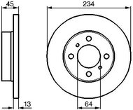 BOSCH brake disc 0 986 478 636, set of 2, set of 2 - Brake Disc