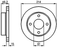 BOSCH brake disc 0 986 478 637, set of 2, set of 2 - Brake Disc