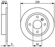 BOSCH brake disc 0 986 478 644, set of 2, set of 2 - Brake Disc