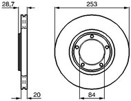 BOSCH brzdový kotouč 0 986 478 664, sada 2 ks, sada 2 ks - Brzdový kotouč