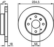 BOSCH brzdový kotouč 0 986 478 684, sada 2 ks, sada 2 ks - Brzdový kotouč