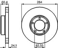 BOSCH brzdový kotouč 0 986 478 686, sada 2 ks, sada 2 ks - Brzdový kotouč