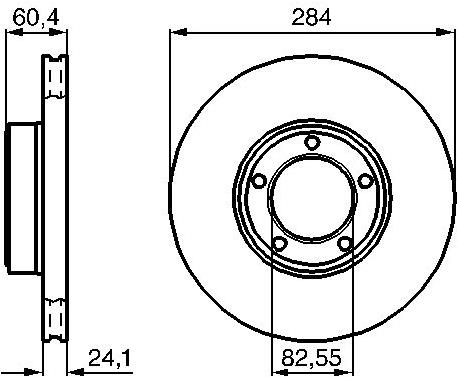 BOSCH brake disc 0 986 478 686, set of 2, set of 2 - Brake Disc - Main image