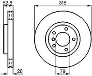 BOSCH brake disc 0 986 478 748, set of 2, set of 2 - Brake Disc