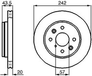 BOSCH brake disc 0 986 478 781, set of 2, set of 2 - Brake Disc