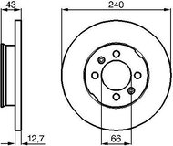 BOSCH brake disc 0 986 478 819, set of 2, set of 2 - Brake Disc
