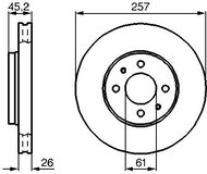BOSCH brzdový kotouč 0 986 478 835, sada 2 ks, sada 2 ks - Brzdový kotouč