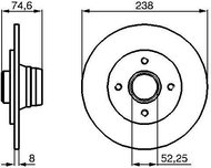 BOSCH brake disc 0 986 478 866, set of 2, set of 2 - Brake Disc