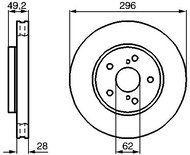 BOSCH brake disc 0 986 478 968, set of 2, set of 2 - Brake Disc