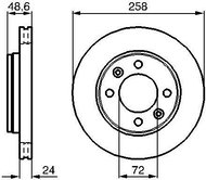 BOSCH brake disc 0 986 479 008, set of 2, set of 2 - Brake Disc