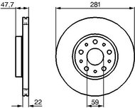 BOSCH brake disc 0 986 479 100, set of 2, set of 2 - Brake Disc