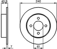 BOSCH brake disc 0 986 479 104, set of 2, set of 2 - Brake Disc