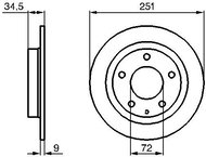 BOSCH brake disc 0 986 479 208, set of 2, set of 2 - Brake Disc