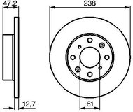BOSCH brake disc 0 986 479 240, set of 2, set of 2 - Brake Disc