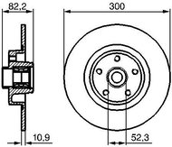 BOSCH brake disc 0 986 479 280, set of 2, set of 2 - Brake Disc