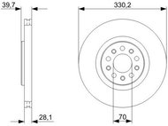 BOSCH brake disc 0 986 479 290, set of 2, set of 2 - Brake Disc