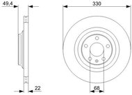 BOSCH brake disc 0 986 479 299, set of 2, set of 2 - Brake Disc