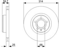 BOSCH brake disc 0 986 479 301, set of 2, set of 2 - Brake Disc