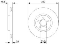 BOSCH brake disc 0 986 479 310, set of 2, set of 2 - Brake Disc