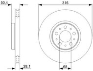 BOSCH brake disc 0 986 479 322, set of 2, set of 2 - Brake Disc