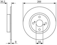 BOSCH brake disc 0 986 479 335, set of 2, set of 2 - Brake Disc