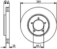 BOSCH brake disc 0 986 479 427, set of 2, set of 2 - Brake Disc