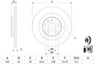 BOSCH brake disc 0 986 479 E87, set of 2, set of 2 - Brake Disc