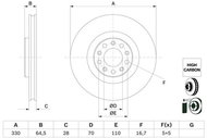 BOSCH brake disc 0 986 479 E88, set of 2, set of 2 - Brake Disc