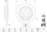 BOSCH brake disc 0 986 479 G87, set of 2, set of 2 - Brake Disc