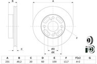 BOSCH brake disc 0 986 479 G91, set of 2, set of 2 - Brake Disc