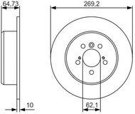 BOSCH brake disc 0 986 479 R00, set of 2, set of 2 - Brake Disc