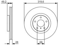BOSCH brake disc 0 986 479 R22, set of 2, set of 2 - Brake Disc