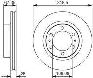 BOSCH brake disc 0 986 479 R46, set of 2, set of 2 - Brake Disc