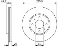 BOSCH brake disc 0 986 479 R94, set of 2, set of 2 - Brake Disc