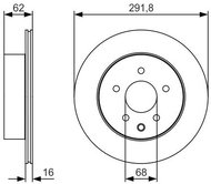 BOSCH brake disc 0 986 479 S31, set of 2, set of 2 - Brake Disc