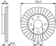 BOSCH brake disc 0 986 479 S98, set of 2, set of 2 - Brake Disc