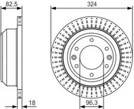 BOSCH brake disc 0 986 479 U29, set of 2, set of 2 - Brake Disc