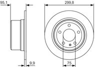 BOSCH brake disc 0 986 479 V37, set of 2, set of 2 - Brake Disc