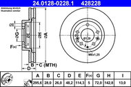 ATE 428228 brake disc 24.0128-0228.1, set of 2, set of 2 - Brake Disc