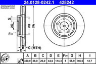 ATE 428242 brake disc 24.0128-0242.1, set of 2, set of 2 - Brake Disc