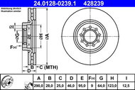 ATE 428239 brake disc 24.0128-0239.1, set of 2, set of 2 - Brake Disc