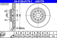 ATE 428179 brake disc 24.0128-0179.1, set of 2, set of 2 - Brake Disc
