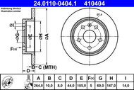 ATE 410404 brake disc 24.0110-0404.1, set of 2, set of 2 - Brake Disc